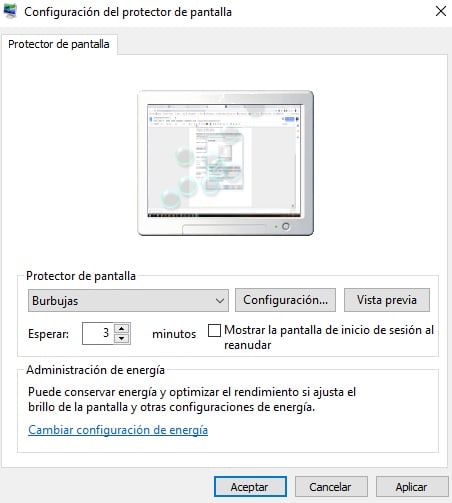 Cómo activar el salvapantallas: Windows 10