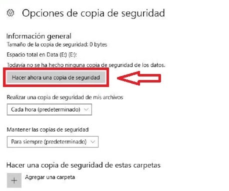 Cómo hacer una copia de seguridad en Windows 10