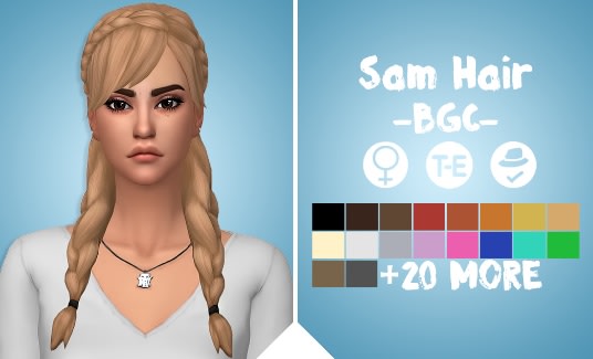 Los Sims 4 Sam Hair mod