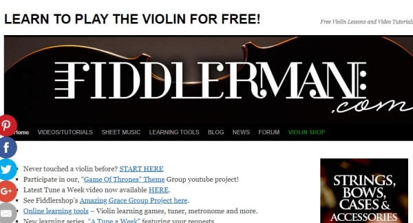 Página de Fiddlerman