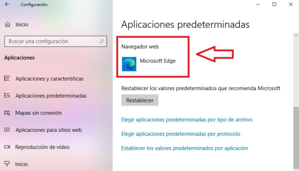 Navegador web de Windows 10