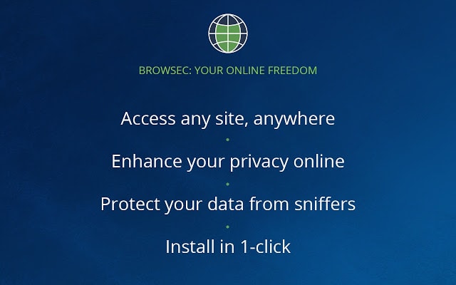 Browsec VPN extension