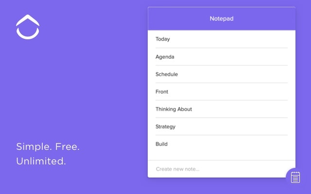 Notepad Chrome extension