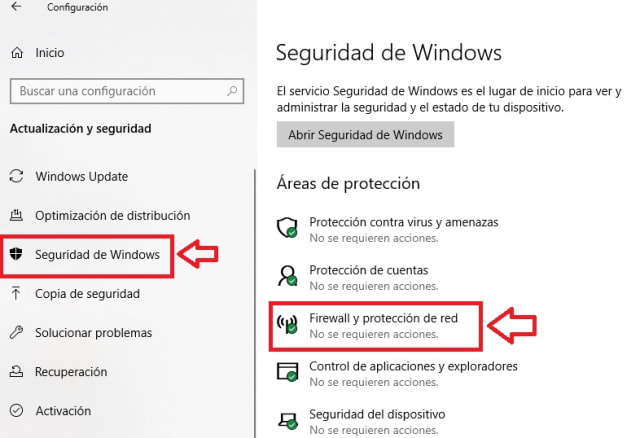 Interfaz de Seguridad de Windows