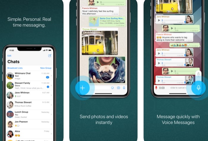 Interfaz de WhatsApp para iOS