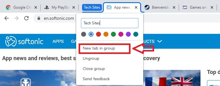 How to add new tabs in crome