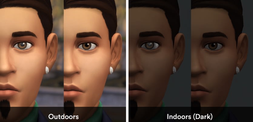 Los Sims 4 Eye Shine Remover mod