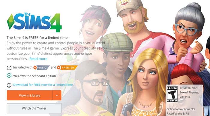 play the sims 4 online free