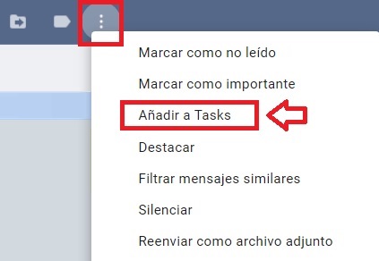 Añadir un email a tasks