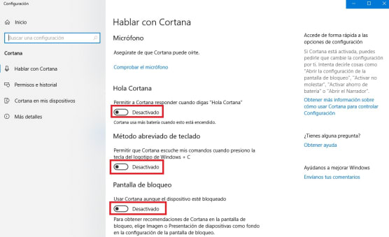 Windows 10: Cómo desactivar a Cortana