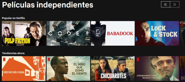 Películas independientes en Netflix