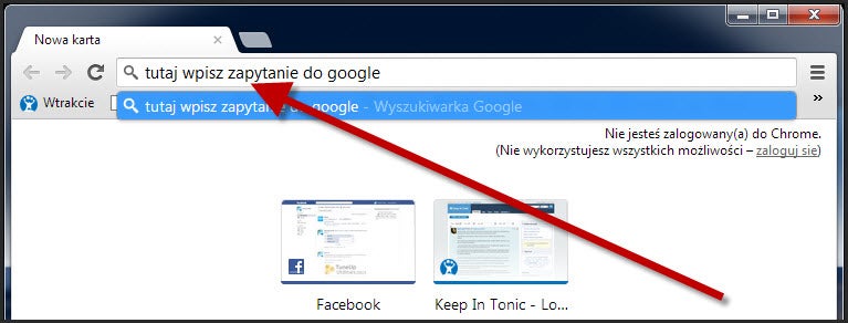 Wyszukiwarka w Chrome