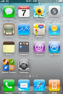 iPhone menu
