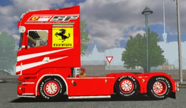 Euro Truck Simulator Scania R500 Ferrari mod pobierz