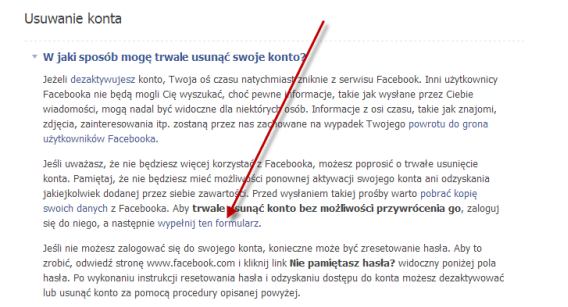 Jak usunac Facebook?