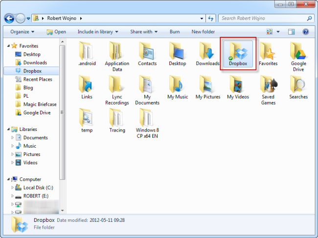 Dropbox folder