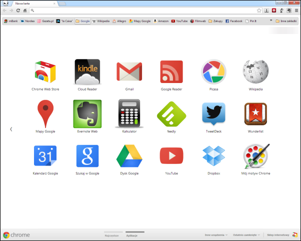 Aplikacje w Chrome