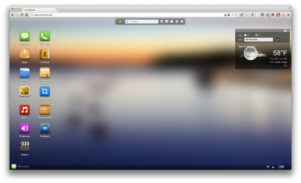 AirDroid w przeglądarce