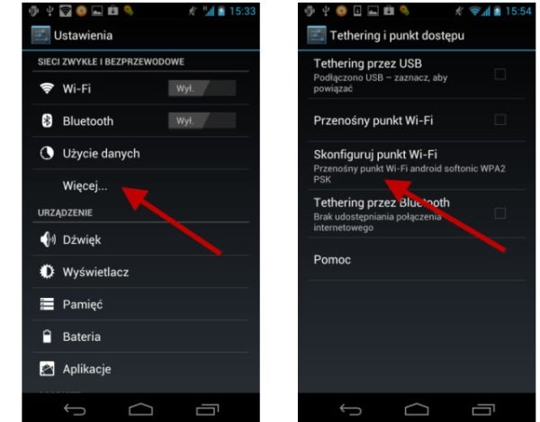 Tethering na Android