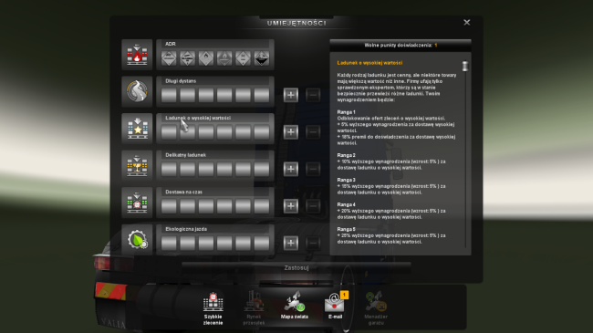 Euro Truck Simulator 2 punkty doswiadczenia