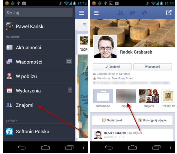 Jak ustawic zdjecia z Facebooka jako zdjecie kontaktu Jak ustawic zdjecia z Facebooka jako zdjecie kontaktu w telefonie z Androidem