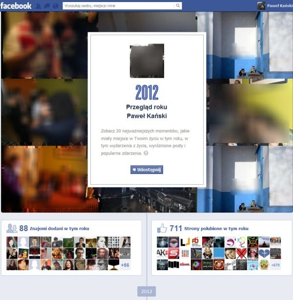 Year in review - Twój rok według Facebooka