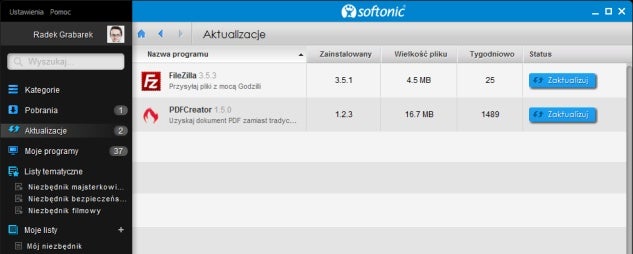 aktualizacje w Softonic dla Windows aktualizacje w Softonic dla Windows