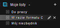 Listy programów