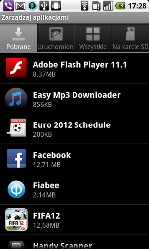 Android - lista aplikacji