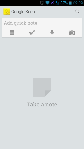 Google Keep na Android
