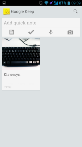 Google Keep na Android