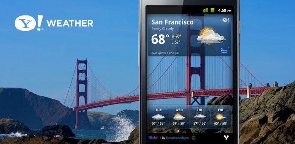 Pogoda Yahoo! na tablet z Android
