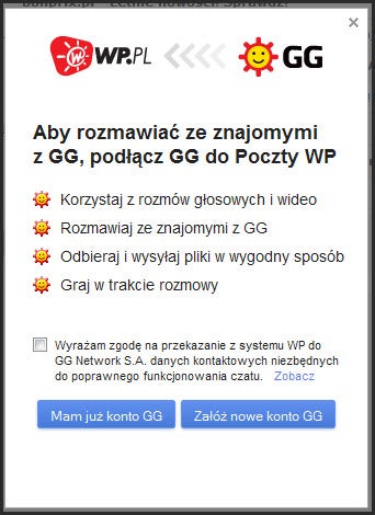 Łączenie konta GG z WP.pl