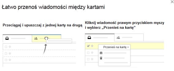 Nowy gmail - ustawienia kart