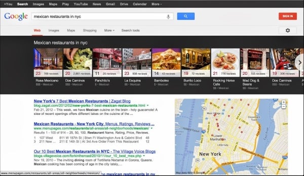 Karuzela w wynikach wyszukiwania Google