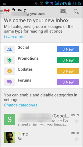 Nowy wygląd Gmail na Android