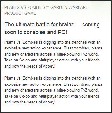 Plants vs Zombies - Garden Warfare