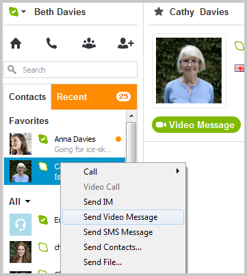 Skype - wiadomości wideo