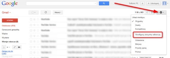 nowy gmail - skonfiguruj skrzynke odbiorczą