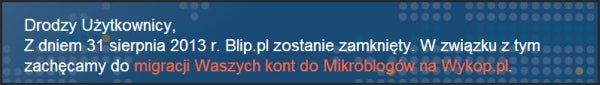 Blip.pl zamknięty