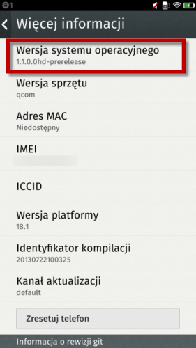 Aktualizacja Firefox OS 1.1