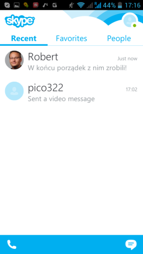 Nowy Skype na Android 4