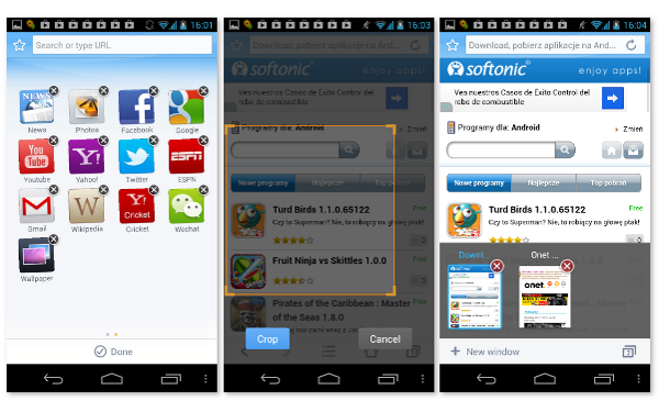 ONE Browser na Android
