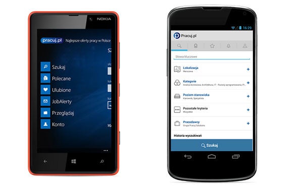Pracuj.pl na Android i Windows Phone