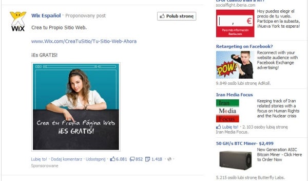 Reklamy na Facebooku