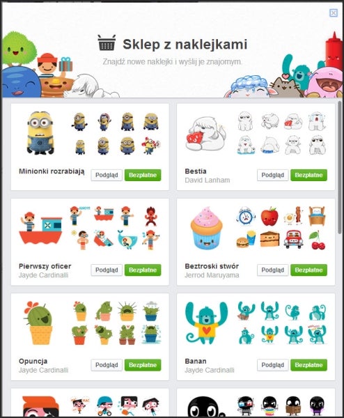 Sklep z naklejkami na Facebooku