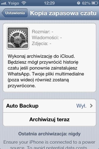 WhatsApp - iCloud