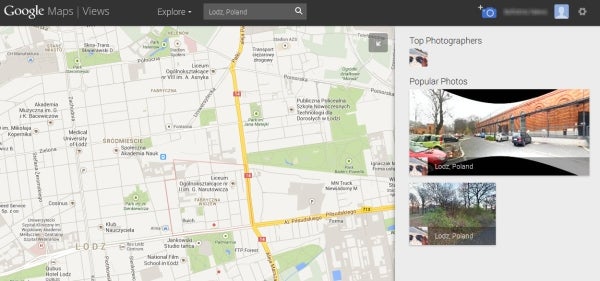 Zdjecia sferyczne w Google Maps