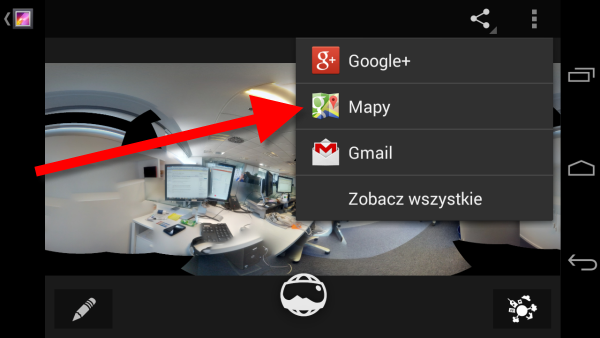 Zdjęcie sferyczne w Androidzie