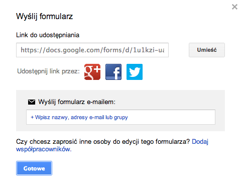 ankieta online google dysk drive - jak wysłać